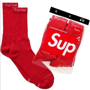 NEW Supreme Red Socks (4pairs)